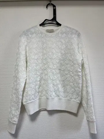 유나이티드 애로우즈 메탈릭 자카드 크루넥 니트