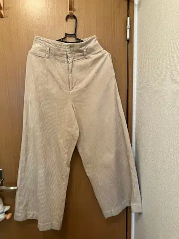 [ MACPHEE ] 코듀로이 와이드 팬츠 베이지 34