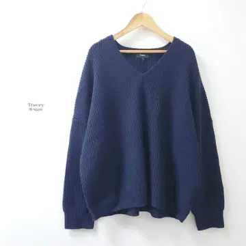 하자품 23AW 띠어리 울 캐시미어 V넥 니트 네이비