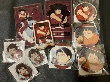 제비뽑기당 염염의 소방대 쿠사카베 신라 아크릴 스탠드 캔뱃지 특전