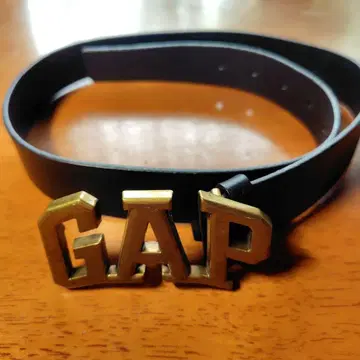 GAP 골드 로고 버클 벨트 가죽 벨트 XS 블랙