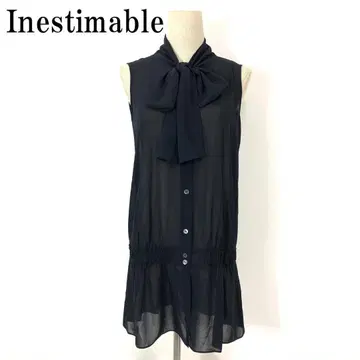 택 포함 새상품 Inestimable 시어 원피스 블랙 36 B954