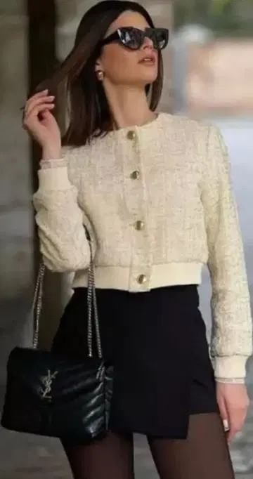 ZARA 자라 텍스처 봄버 자켓 S