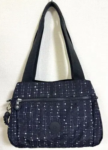 [ Kipling ] 2way 네이비 꽃무늬 숄더백