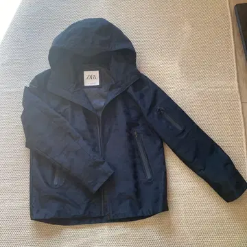 ZARA 후드 부착 블랙 카모플라쥬 후드티 자켓 XL