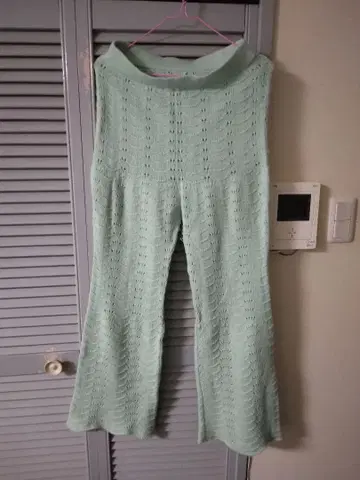 인기 에디트포르르 니트 팬츠 34 라이트 에메랄드 그린 셀렉