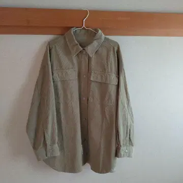 LEPSIM 세이지 그린 코듀로이 긴팔 BIG 셔츠