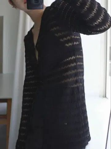 RIM.ARK 크로셰 오픈 니트 가디건 미사용