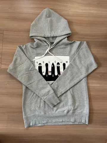 VOLCOM 그레이 후드 부착 후드티 M 사이즈