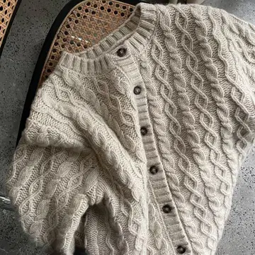 해외 인기 fullfree 울 니트 가디건 케이블 짜임