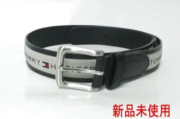 TOMMY HILFIGER 소가죽 콤비 벨트 32인치 블랙 x 카키