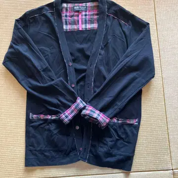 BEAMS HEART 블랙 가디건 L