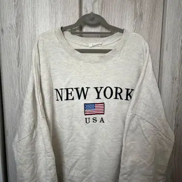 NEW YORK USA 맨투맨 그레이