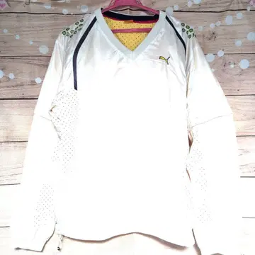 골프 PUMA 남성용 L 사이즈 V넥 긴팔 의류