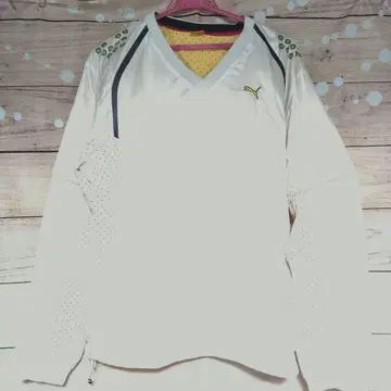 골프 PUMA 남성용 L 사이즈 V넥 긴팔 의류 스니드