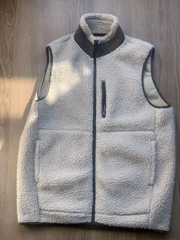 무인양품 플리스 베스트 L 샌드 베이지