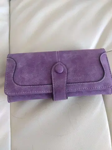 퍼플 스냅 버튼 장지갑