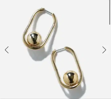 [ HYKE ] OVAL EARRINGS 골드