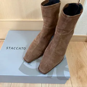 STACCATO 브라운 스웨이드 부츠 24.5cm
