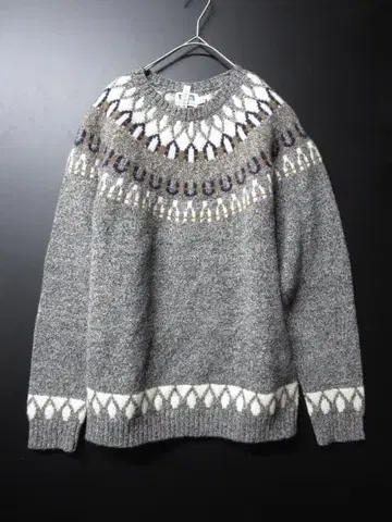 페로우즈 Pherrow's 로피풍 니트 스웨터 노르딕 무늬