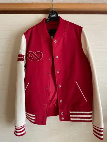 FUBU 바시티 자켓 레드/화이트