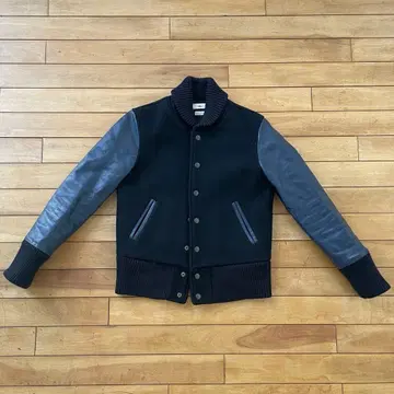 SEA 바시티 자켓 네이비