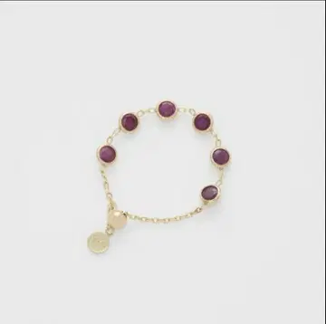 아가트 agete K10 골드 루비 체인 반지