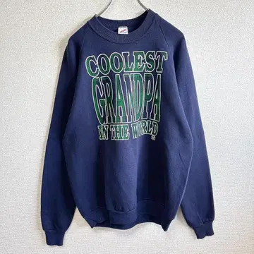 JERZEES 80s 90s USA제 맨투맨 메시지 네이비 XL