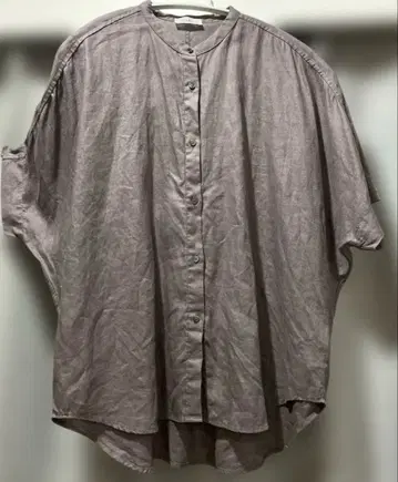 IENA 이에나 린넨 100% 5부 소매 셔츠 브라운 계열