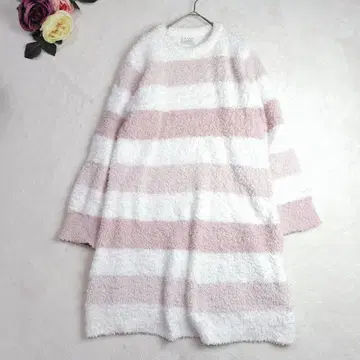 젤라또피케 룸웨어 보더 파스텔 스트라이프 핑크 화이트 F 사이즈