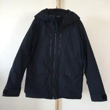 유니클로 하이브리드 다운 후드티 남성용 다운 자켓 M