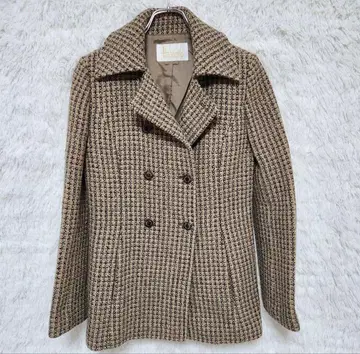 해롯 더블 브레스트 피 코트 베이지 계열