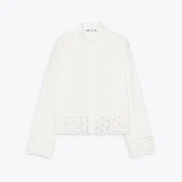ZARA ZW COLLECTION 크로셰 셔츠 S 사이즈