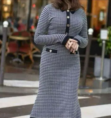 herlipto BuckinghamHoundstoothKnitDress