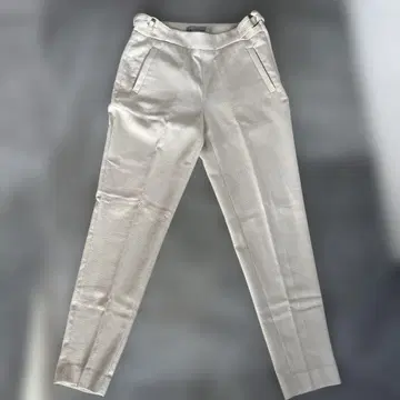 ZARA 아이보리 허리 벨트 캐주얼 팬츠