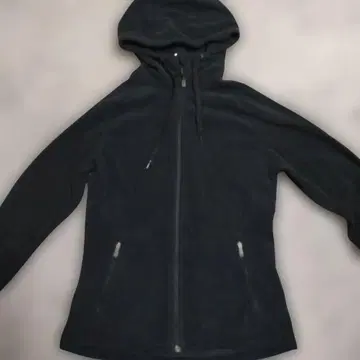 MAMMUT 후드 부착 블랙 플리스 여성용