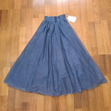 RESEXXY 라메 튤 볼륨 스커트 그레이