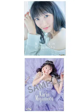 미개봉 새상품 미야모토 카린 벽걸이 달력 2024, 2026년 2세트