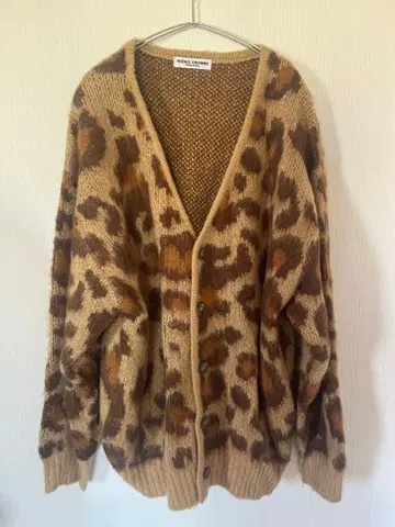 RODEO CROWNS WIDE BOWL 니트 가디건 표범 무늬