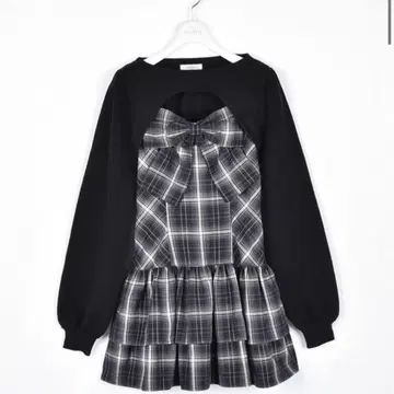 evelyn 리본 볼레로 원피스 블랙 완판템