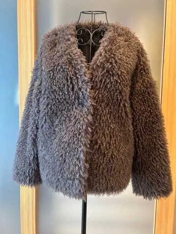 그레이 플리스 자켓 사이즈 38