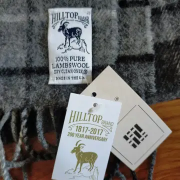 미사용 힐탑 hilltop 머플러 그레이 체크