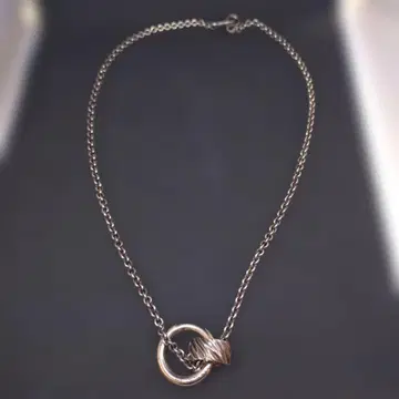 GARNI 가르니 실버 더블 링 목걸이