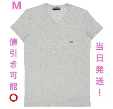 엠포리오 아르마니 스트레치 코튼 브이넥 티셔츠