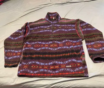 파타고니아 플리스 기하학 패턴 레트로 90년대 집업 M