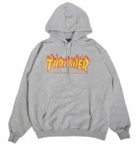 미사용 새상품 인기 트레셔 THRASHER 후드티 그레이 M 사이즈