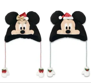 [택 포함 새상품] 미키 미니 크리스마스 팬캡 2개 세트