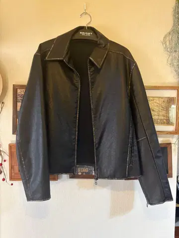 블랙 가죽 자켓