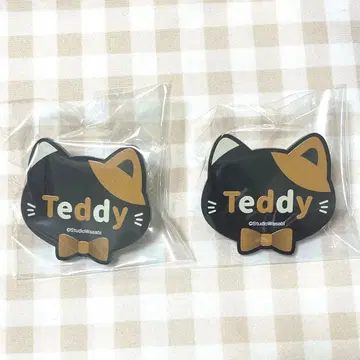 테디 악마 고양이 난자타운 네임 배지 2개 악마 집사와 검은 고양이