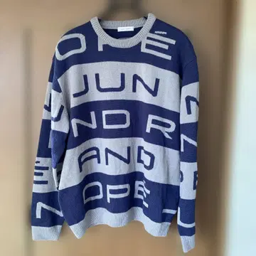 JUN&ROPE 로고 니트 스웨터